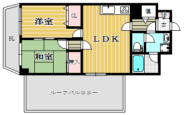 ライオンズマンション赤坂703号室-間取り