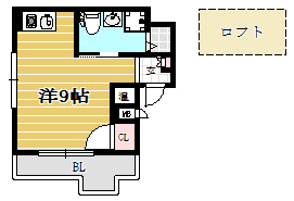 ロマネスク六本松第３1101号室-間取り