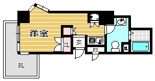 県庁前シティピアエクセル30703号室-間取り