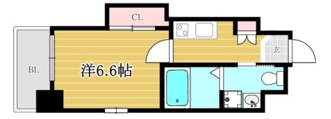 t-smart博多オーケストラ通り406号室-間取り