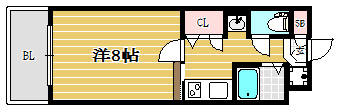 エンクレスト天神東II1102号室-間取り