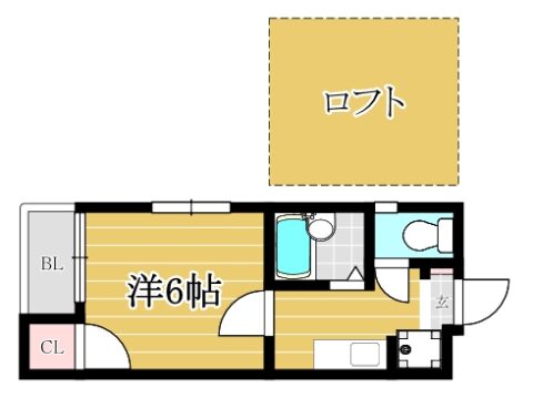 レールスター吉塚105号室-間取り