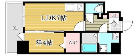 ラファセ美野島902号室-間取り