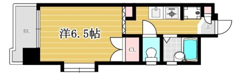 ダイナコートグランデュール博多406号室-間取り