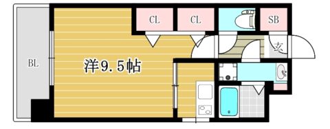 ラファセベルシード博多905号室-間取り