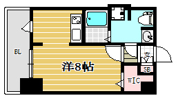 ラファセ箱崎702号室-間取り