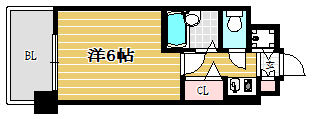 アーサーコート高宮608号室-間取り