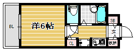 ダイナコート平尾山荘通り1105号室-間取り