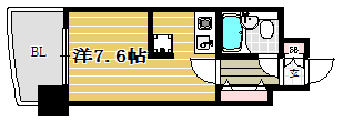 ステイタスマンション博多駅前803号室-間取り