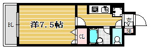 グレース城南209号室-間取り