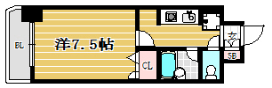 グレース城南501号室-間取り