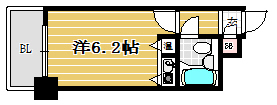 ロマネスク白金第2502号室-間取り