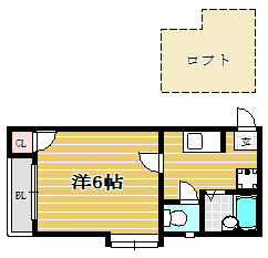 ブレッザ201号室-間取り