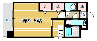 ラファセベルシード博多805号室-間取り