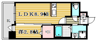 エンクレスト博多リバティ1107号室-間取り