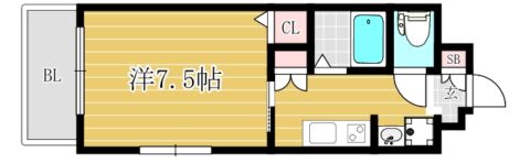 エクセラ六本松301号室-間取り