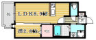 エンクレスト博多リバティ - 所在階***階の間取り図 7376