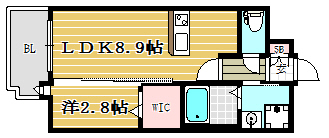 エンクレスト博多リバティ1101号室-間取り