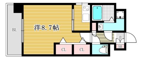 ラファセベルシード博多804号室-間取り