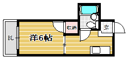 渕野ビル302号室-間取り