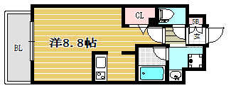 エンクレスト博多駅南SHARE505号室-間取り