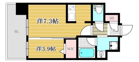 エンクレスト博多駅南SHARE409号室-間取り