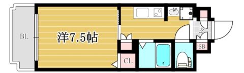 エクセラ六本松404号室-間取り