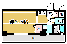 グレース城南601号室-間取り