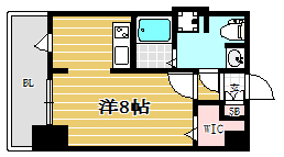 ラファセ箱崎502号室-間取り