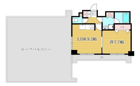 フォーラム美野島1002号室-間取り