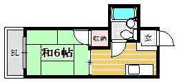 渕野ビル402号室-間取り