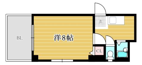 千代ビル102号室-間取り