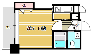 エステートモア大濠公園通り505号室-間取り