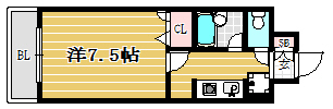 グレース城南402号室-間取り