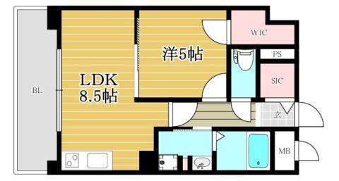 エクセラ大濠公園西101号室-間取り