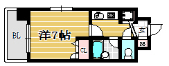 ライオンズプラザ博多駅南403号室-間取り