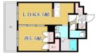 エクセラ大濠公園西 - 所在階 の間取り図