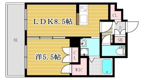 エクセラ大濠公園西202号室-間取り