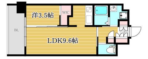 アルファシオディクレイヴ1304号室-間取り