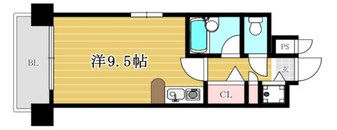 ステイタスマンション二日市401号室-間取り