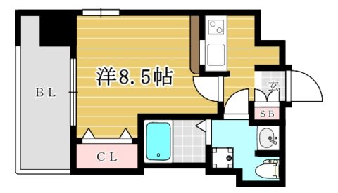 ラファセ箱崎701号室-間取り