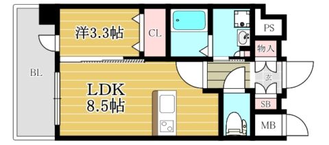 HGS山王南602号室-間取り