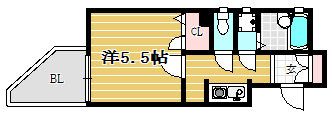 グレース城南412号室-間取り