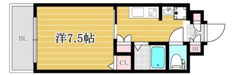 エクセラ六本松502号室-間取り