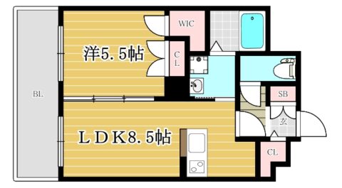 エクセラ大濠公園西203号室-間取り