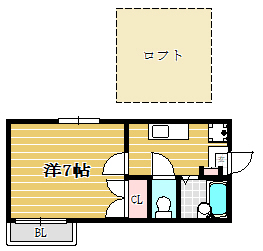 グランディール西公園211号室-間取り