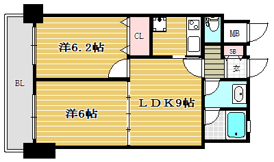 エステートモア天神アクシス1211号室-間取り