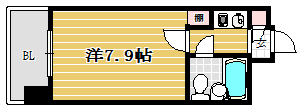 ライオンズマンション薬院駅南606号室-間取り