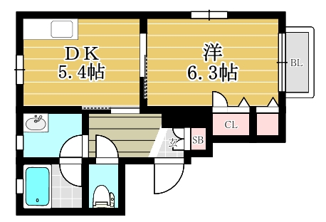 フレステュディオTAGUMA201号室-間取り