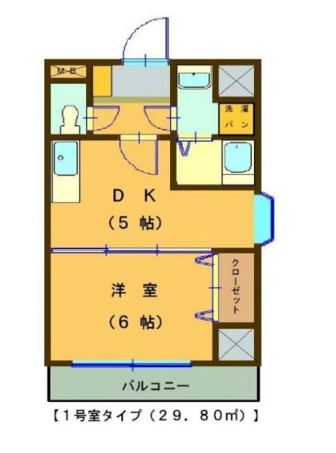 パブリック5番館博多301号室-間取り